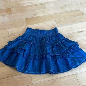 NWOT girls Love Shack Fancy For Gap denim skirt XL